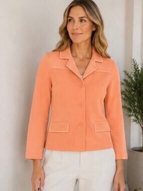 Belford Blazer Size Medium Pima Cotton Orange
